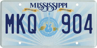 MS license plate MKQ904
