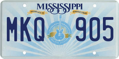 MS license plate MKQ905