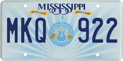MS license plate MKQ922