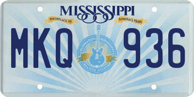 MS license plate MKQ936