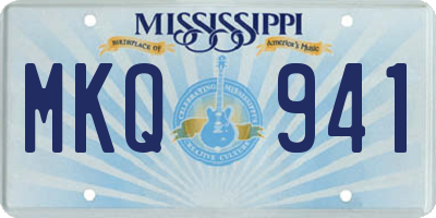 MS license plate MKQ941