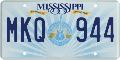 MS license plate MKQ944