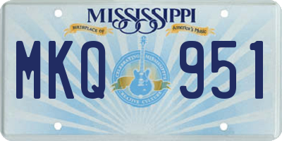 MS license plate MKQ951