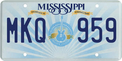 MS license plate MKQ959