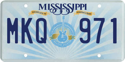 MS license plate MKQ971