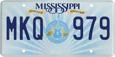 MS license plate MKQ979