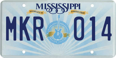 MS license plate MKR014
