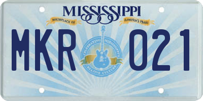 MS license plate MKR021