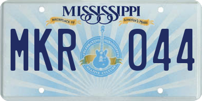 MS license plate MKR044
