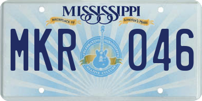 MS license plate MKR046