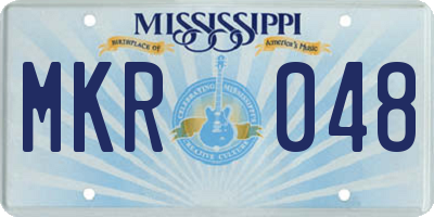 MS license plate MKR048