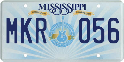 MS license plate MKR056