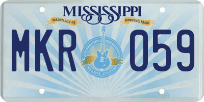 MS license plate MKR059