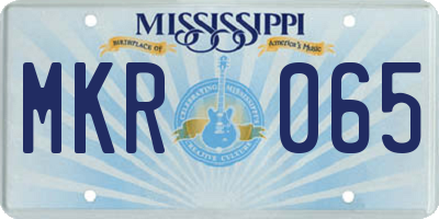 MS license plate MKR065