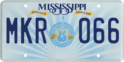 MS license plate MKR066