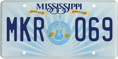 MS license plate MKR069