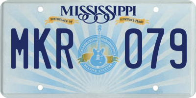 MS license plate MKR079