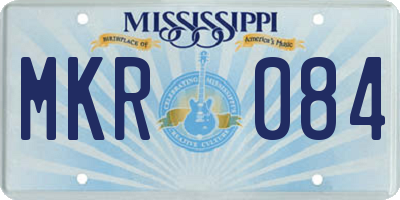 MS license plate MKR084