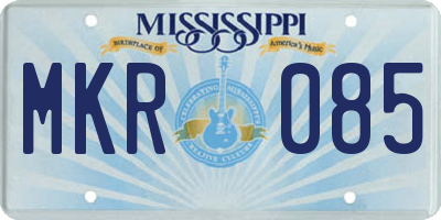 MS license plate MKR085