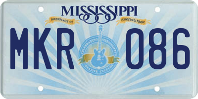 MS license plate MKR086