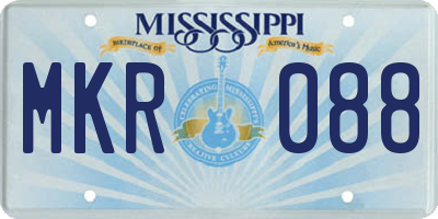 MS license plate MKR088