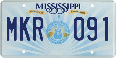 MS license plate MKR091