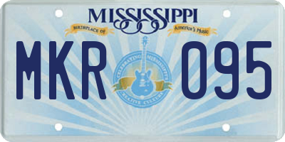 MS license plate MKR095