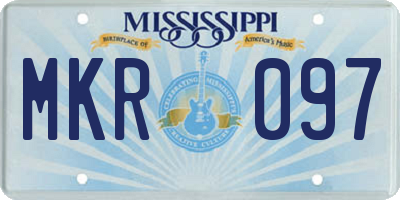 MS license plate MKR097