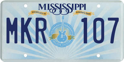 MS license plate MKR107