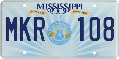 MS license plate MKR108