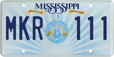 MS license plate MKR111