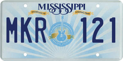 MS license plate MKR121