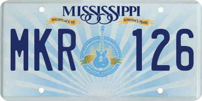 MS license plate MKR126