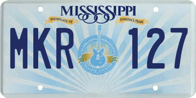 MS license plate MKR127
