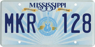 MS license plate MKR128