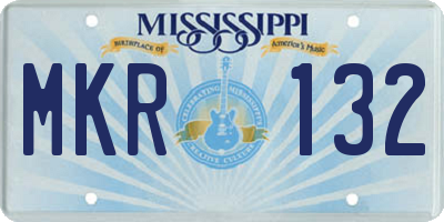 MS license plate MKR132