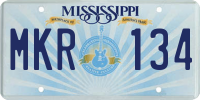 MS license plate MKR134