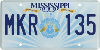 MS license plate MKR135