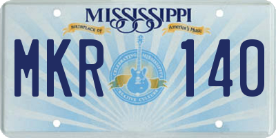 MS license plate MKR140