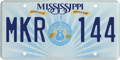 MS license plate MKR144