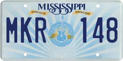 MS license plate MKR148