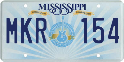 MS license plate MKR154