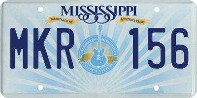 MS license plate MKR156