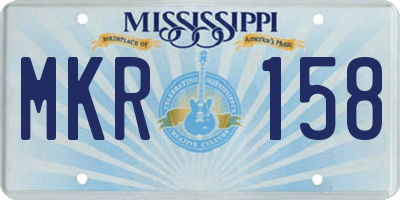 MS license plate MKR158