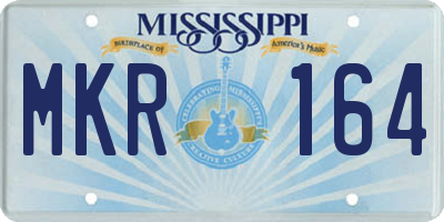 MS license plate MKR164