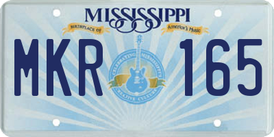 MS license plate MKR165