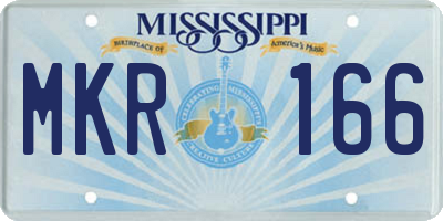 MS license plate MKR166