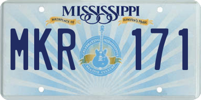 MS license plate MKR171