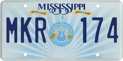MS license plate MKR174