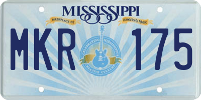 MS license plate MKR175